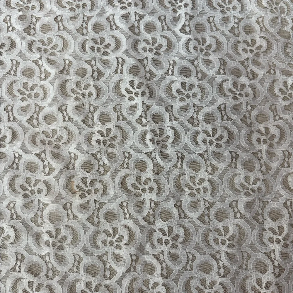 White lace overlay